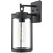 Ellway 1 Light 16 inch Textured Black Outdoor Wall Sconce